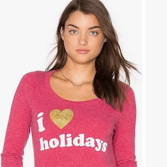 NWT Woman’s Chaser Long Sleeve Sweater Top I ❤️ The Holidays. Size M - Picture 7 of 7